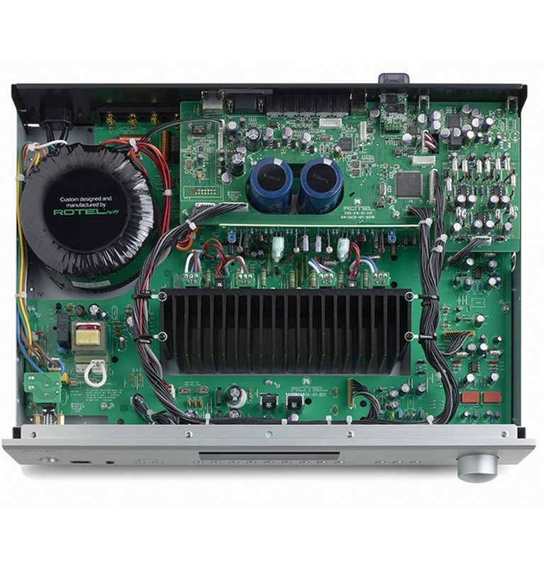 Rotel A14MKII integrált sztereó erősítő és D/A konverter, ezüst színben - 3