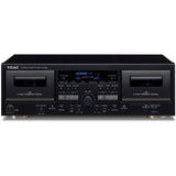TEAC W-1200 dupla kazettás deck, fekete színben