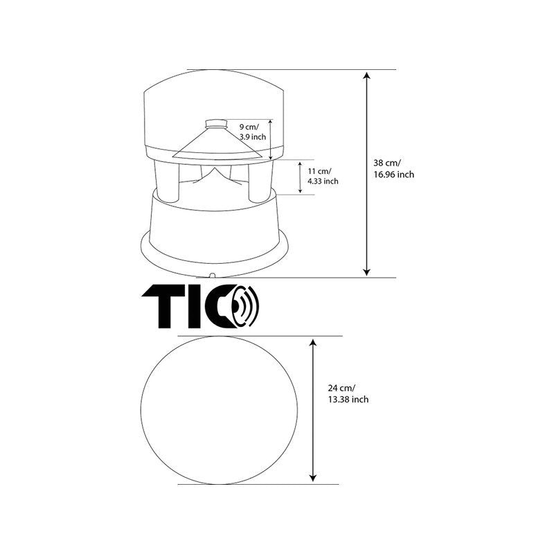 TIC Audio B03 omni direkcionális, kültéri hangsugárzó - 3