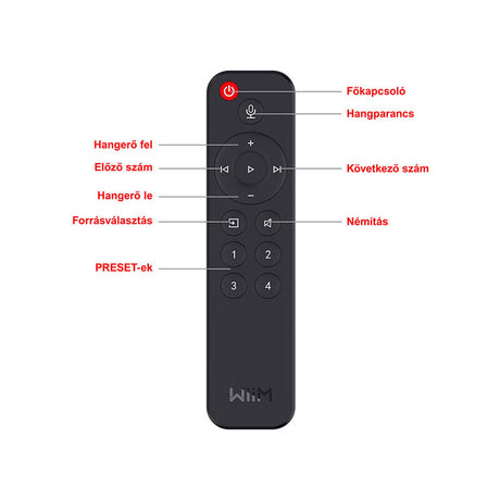WiiM Voice Remote Bluetooth távvezérlő mikrofonnal - 2