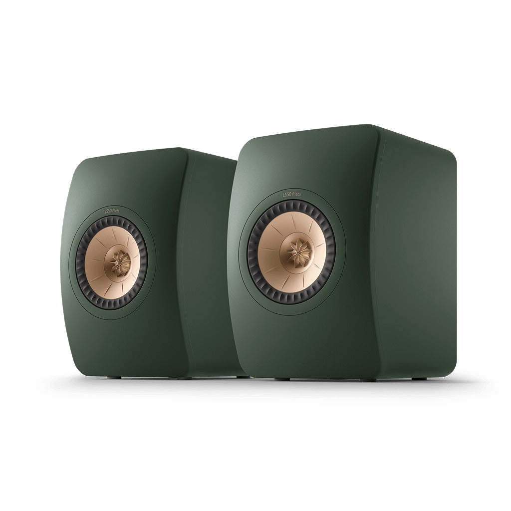 KEF LS50 Meta állványos hangfal, mohazöld (Moss Green), pár