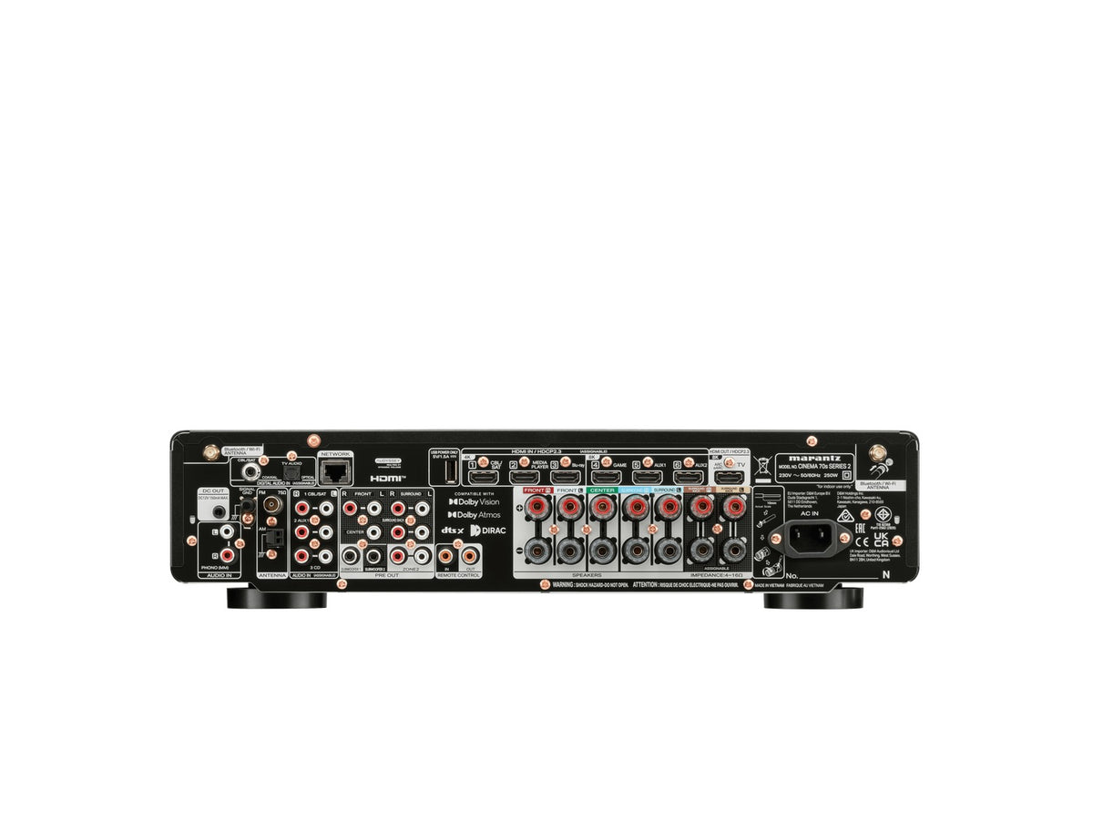 Marantz CINEMA 70s S2 házimozi rádióerősítő, hátlap csatlakozókkal