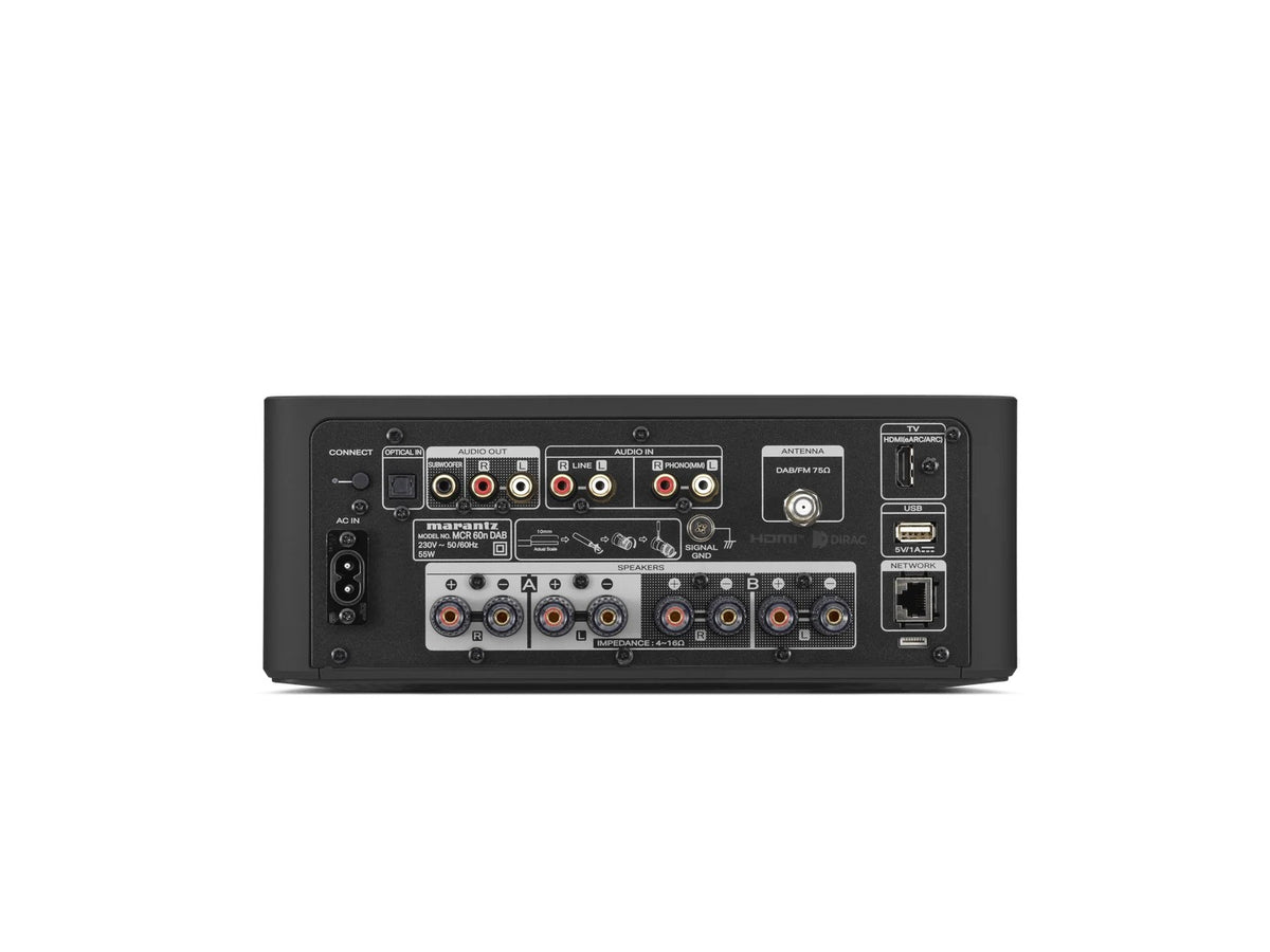 Marantz MCR 60n DAB CD-s hálózati mikro hifi, hátlap